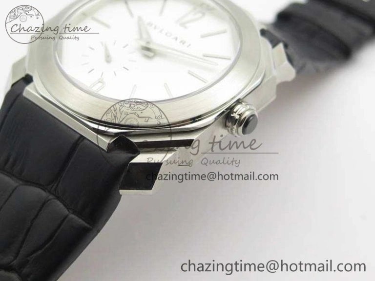 OCTO 12028 SS JL Best Edition White Dial On Black Leather Strap A2824