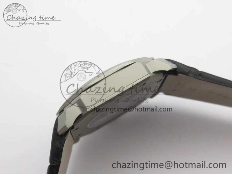 OCTO 12028 Satin Polished SS JL Best Edition Gray Dial On Black Leather Strap