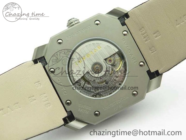OCTO 12028 Satin Polished SS JL Best Edition Gray Dial On Black Leather Strap