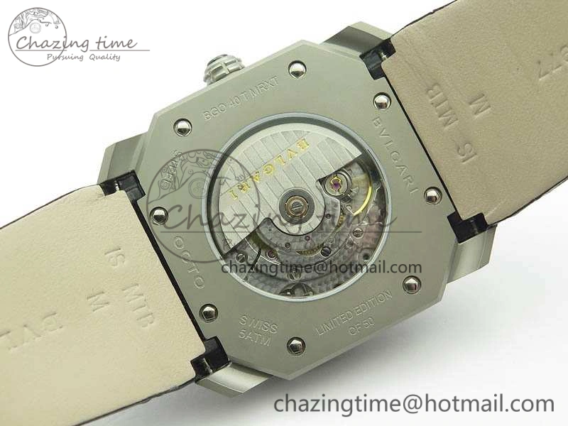 OCTO 12028 Satin Polished SS JL Best Edition Gray Dial On Black Leather Strap