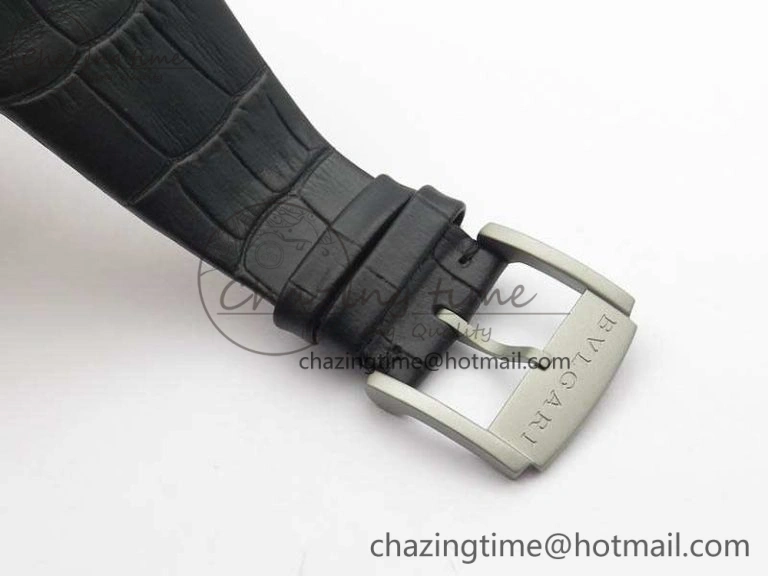 OCTO 12028 Satin Polished SS JL Best Edition Gray Dial On Black Leather Strap