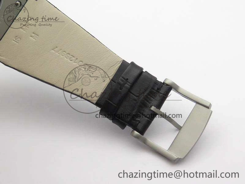OCTO 12028 Satin Polished SS JL Best Edition Gray Dial On Black Leather Strap