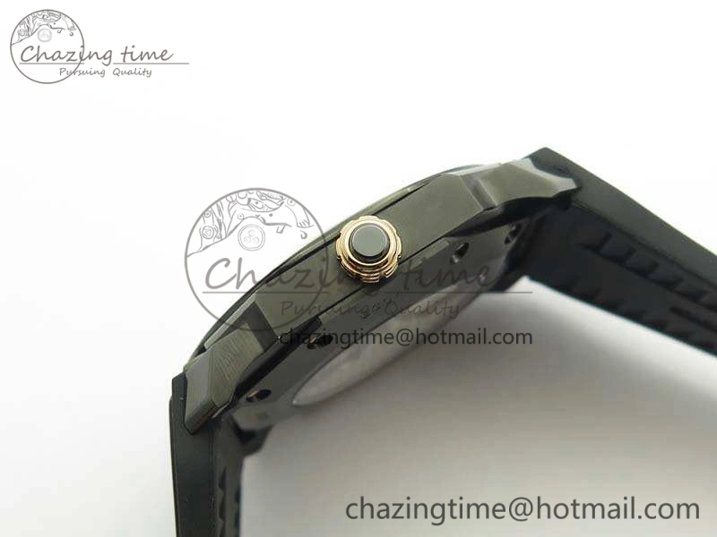 OCTO DLC JL 1:1 Best Edition Black Dial RG Markers On Rubber Strap BVL193 ( Free Leather Strap)