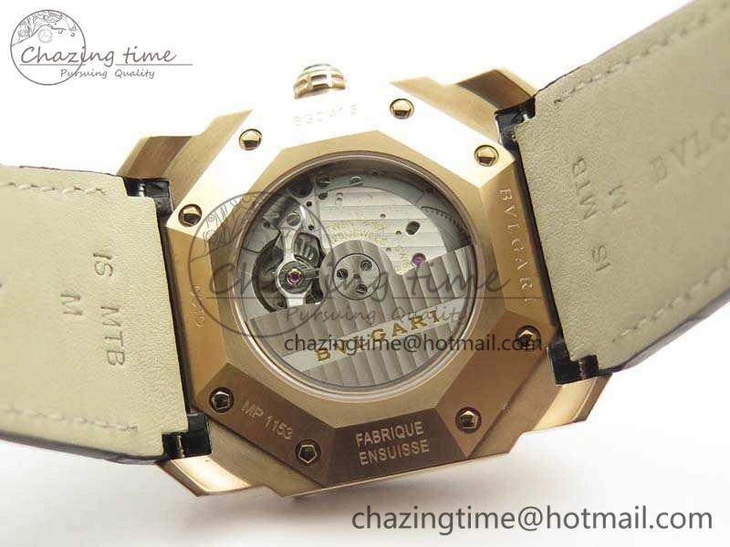 OCTO RG JL 1:1 Best Edition Black Dial On Leather Strap BVL193 ( Free Rubber Strap )