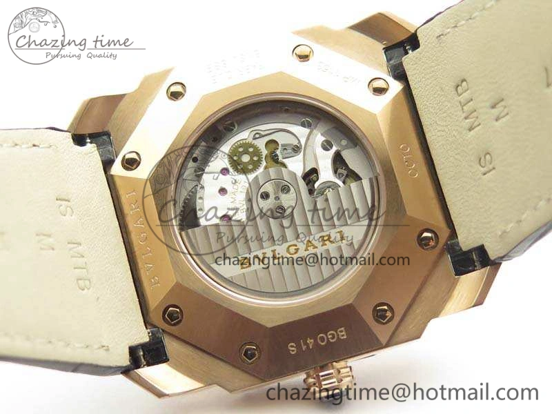 OCTO RG JL 1:1 Best Edition Black Dial On Leather Strap BVL193 ( Free Rubber Strap )