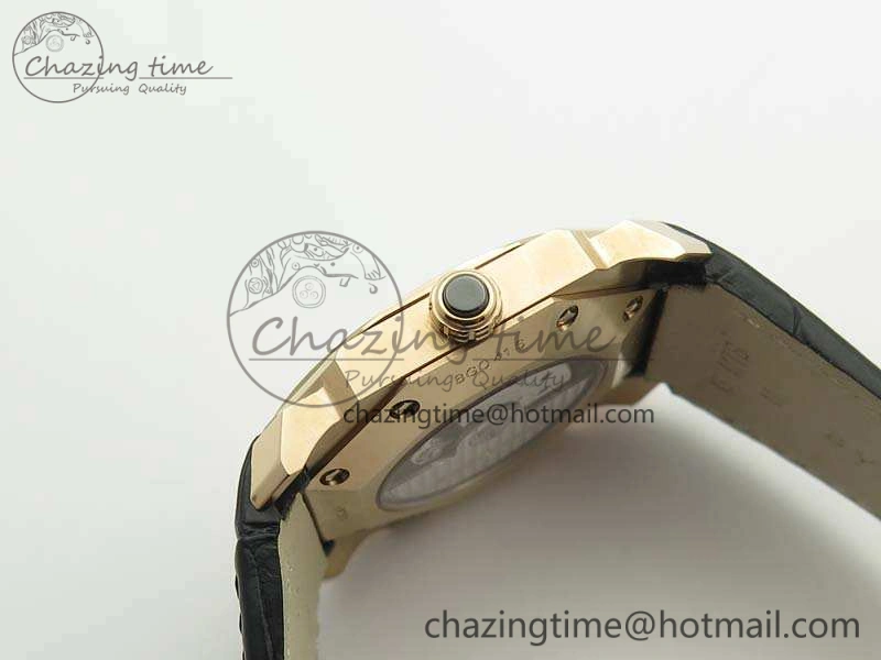 OCTO RG JL 1:1 Best Edition Black Dial On Leather Strap BVL193 ( Free Rubber Strap )