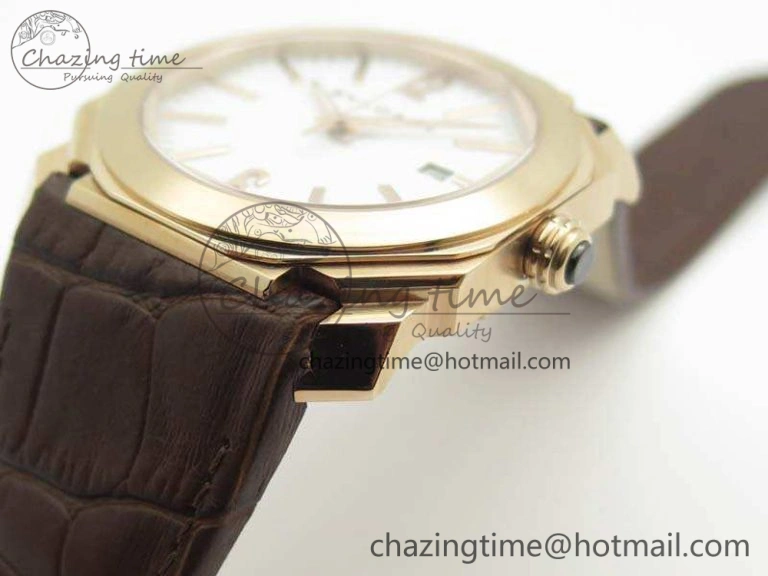 OCTO RG JL 1:1 Best Edition White Dial On Leather Strap BVL193 ( Free Rubber Strap )