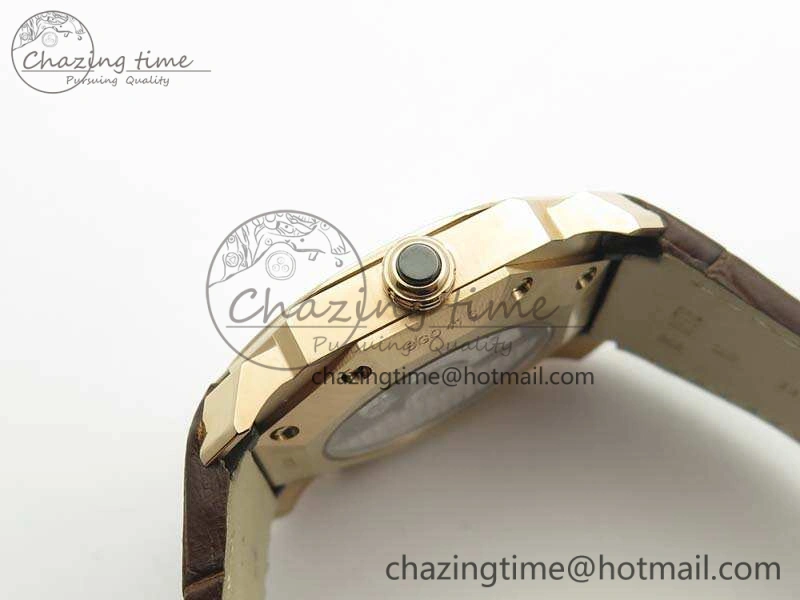 OCTO RG JL 1:1 Best Edition White Dial On Leather Strap BVL193 ( Free Rubber Strap )