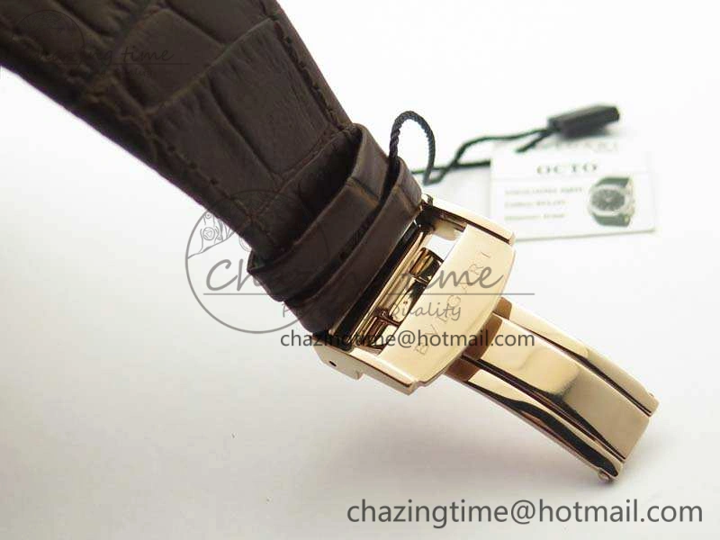 OCTO RG JL 1:1 Best Edition White Dial On Leather Strap BVL193 ( Free Rubber Strap )