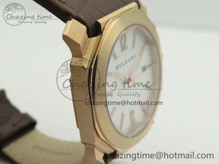 OCTO RG JL 1:1 Best Edition White Dial On Leather Strap BVL193 ( Free Rubber Strap )
