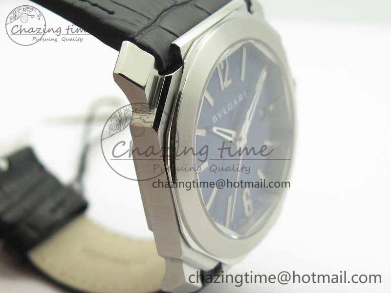 OCTO SS JL 1:1 Best Edition Blue Dial On Leather Strap BVL193 ( Free Rubber Strap)