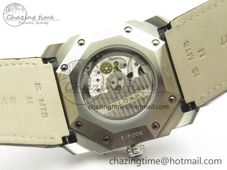 OCTO SS JL 1:1 Best Edition Blue Dial On Leather Strap BVL193 ( Free Rubber Strap)