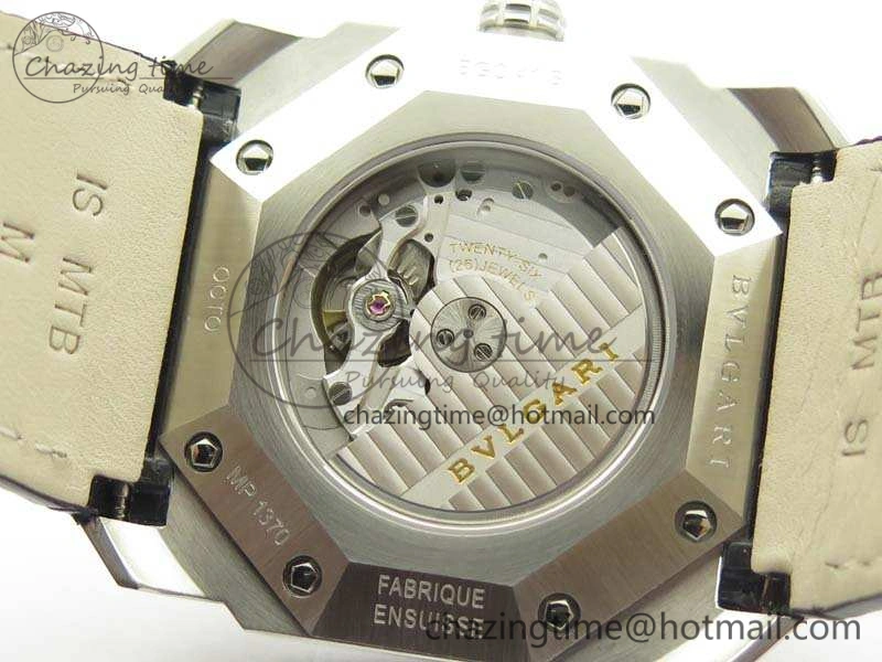 OCTO SS JL 1:1 Best Edition Blue Dial On Leather Strap BVL193 ( Free Rubber Strap)