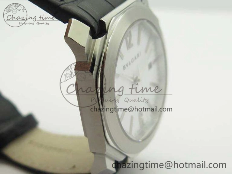 OCTO SS JL 1:1 Best Edition White Dial On Leather Strap BVL193