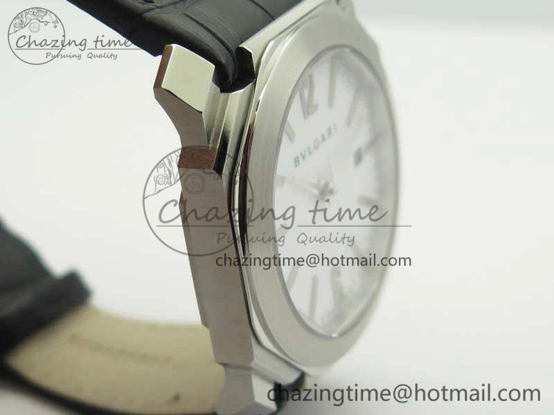 OCTO SS JL 1:1 Best Edition White Dial On Leather Strap BVL193
