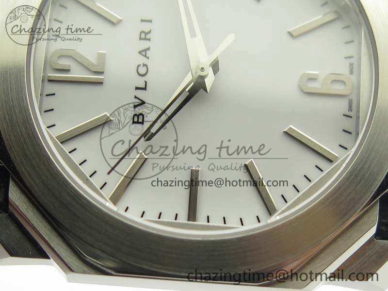 OCTO SS JL 1:1 Best Edition White Dial On Leather Strap BVL193