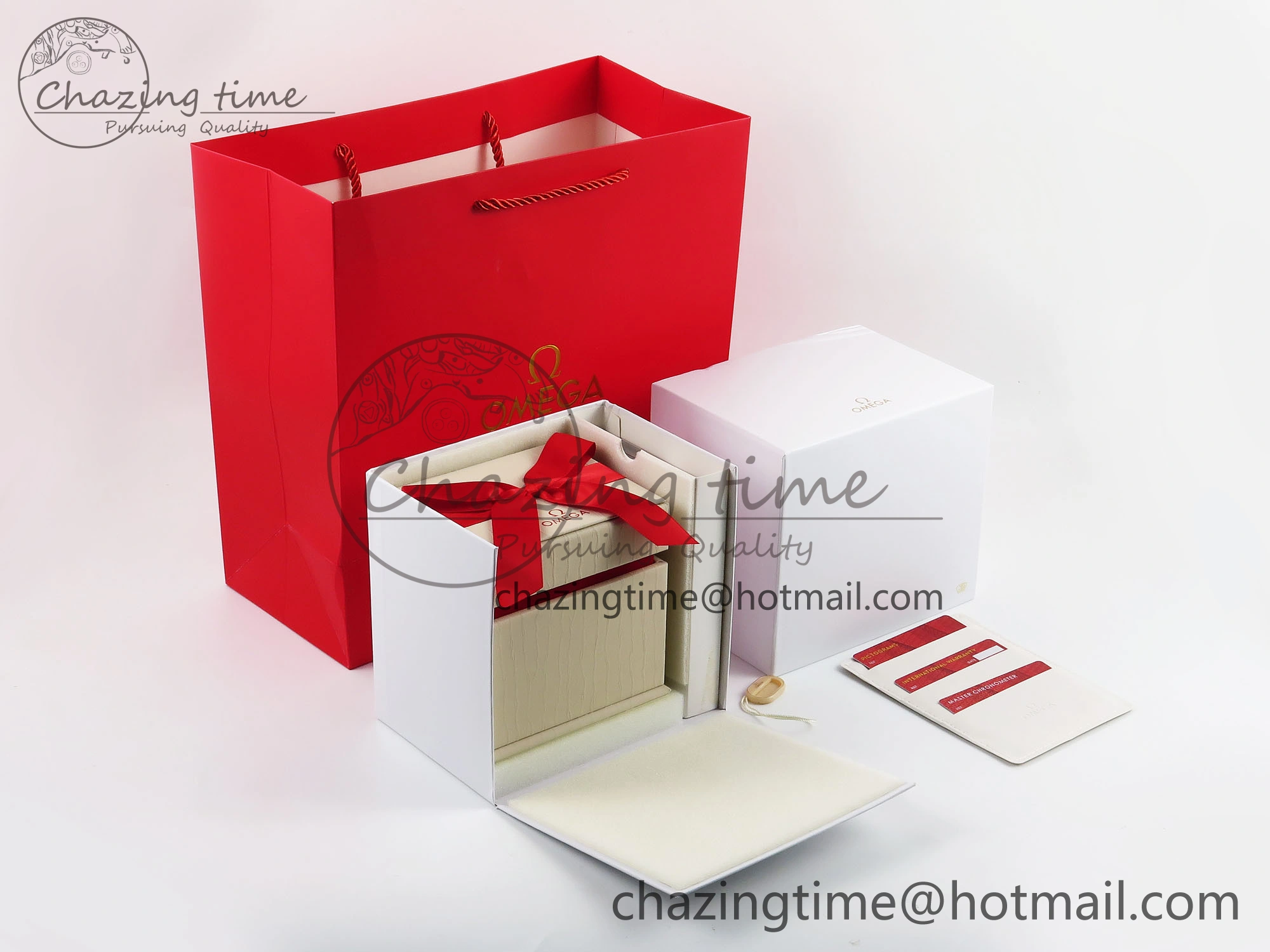 OMEGA GIFT BOXSET WITH PAPERS AND CARDS