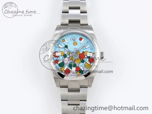 OYSTER PERPETUAL 124300 41MM GMF 1:1 BEST EDITION 904L STEEL CELEBRATION DIAL VR3230