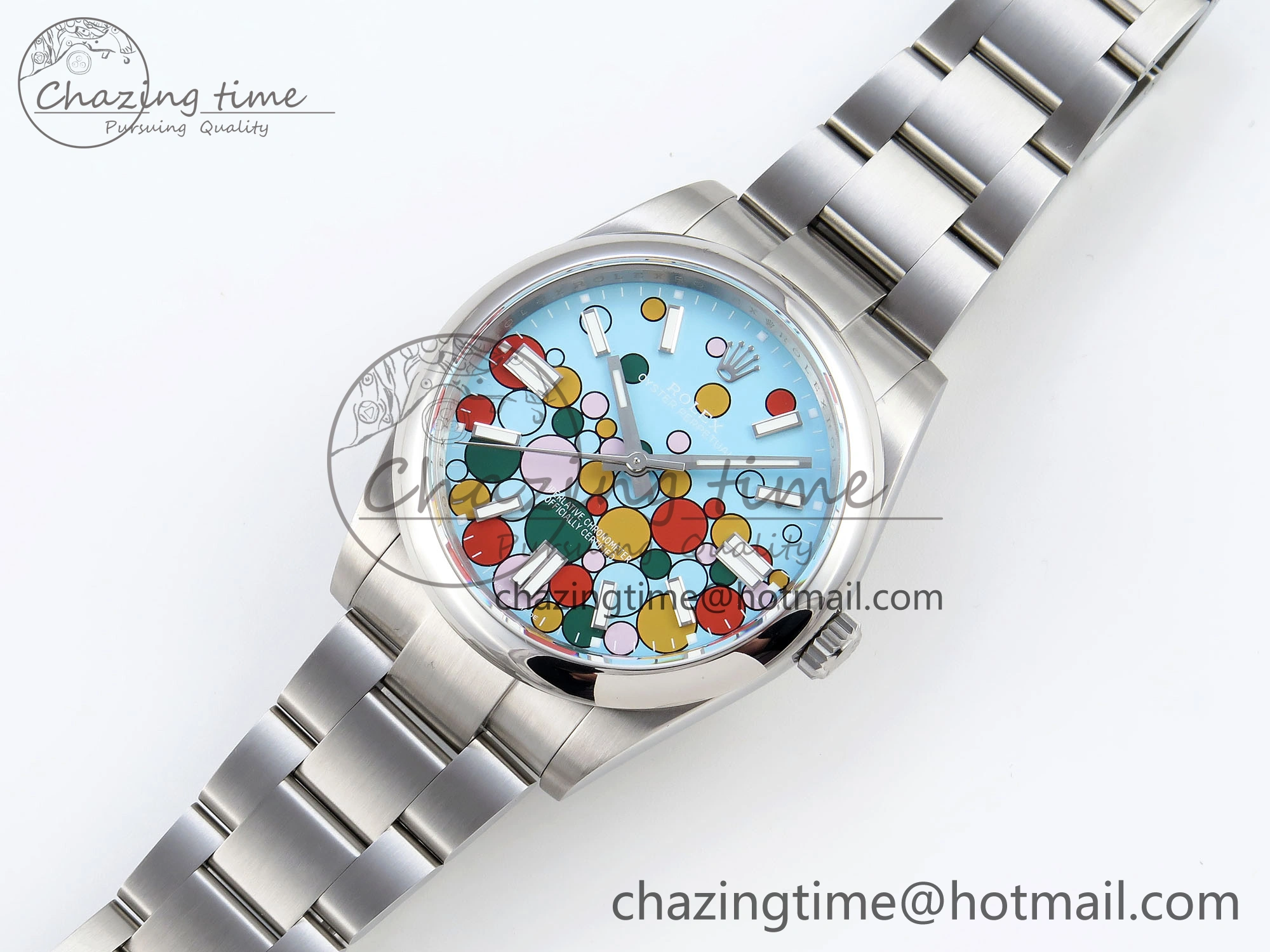 OYSTER PERPETUAL 124300 41MM GMF 1:1 BEST EDITION 904L STEEL CELEBRATION DIAL VR3230