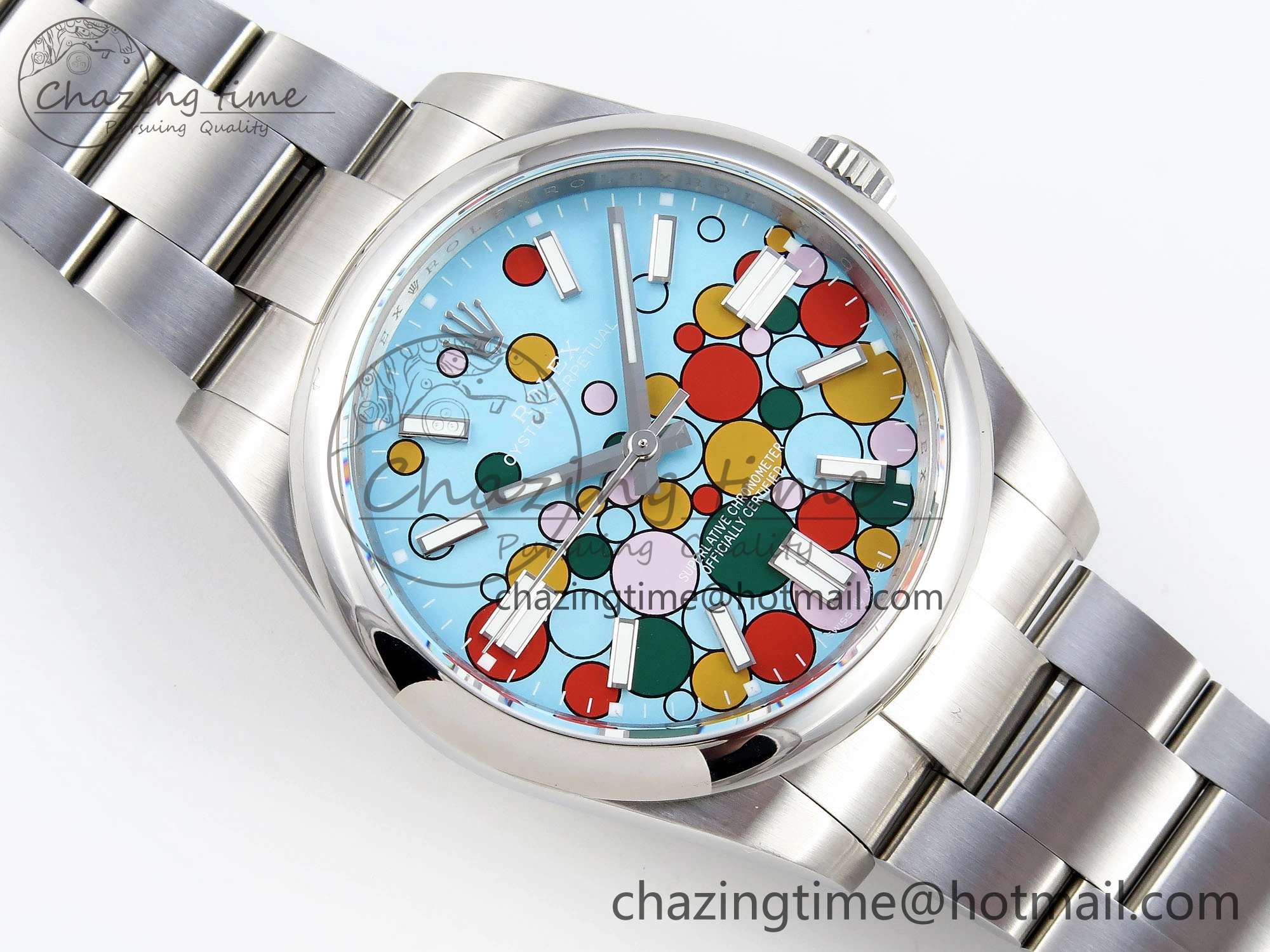 OYSTER PERPETUAL 124300 41MM GMF 1:1 BEST EDITION 904L STEEL CELEBRATION DIAL VR3230