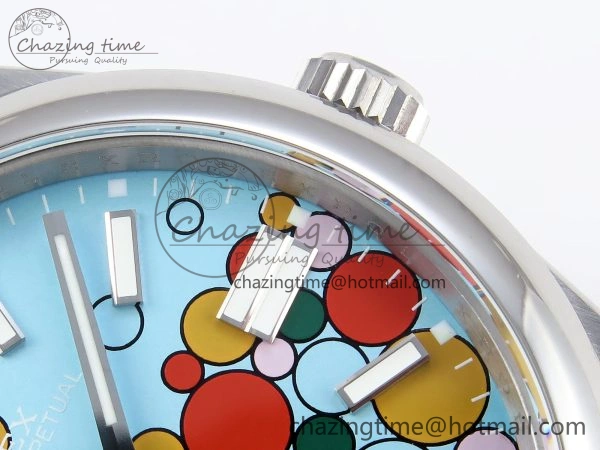 OYSTER PERPETUAL 124300 41MM GMF 1:1 BEST EDITION 904L STEEL CELEBRATION DIAL VR3230