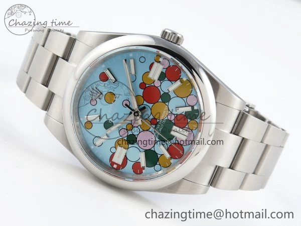 OYSTER PERPETUAL 124300 41MM GMF 1:1 BEST EDITION 904L STEEL CELEBRATION DIAL VR3230