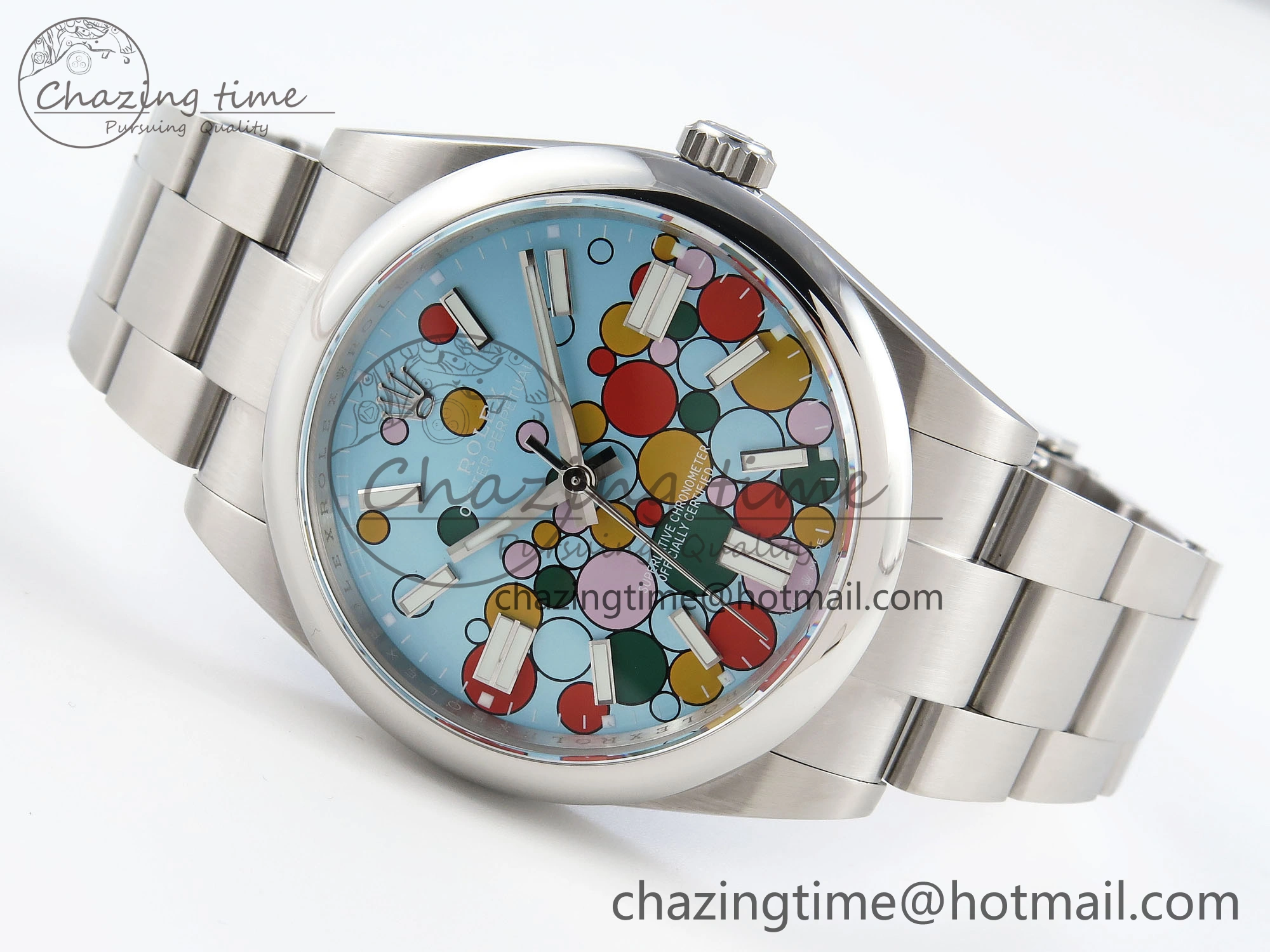 OYSTER PERPETUAL 124300 41MM GMF 1:1 BEST EDITION 904L STEEL CELEBRATION DIAL VR3230