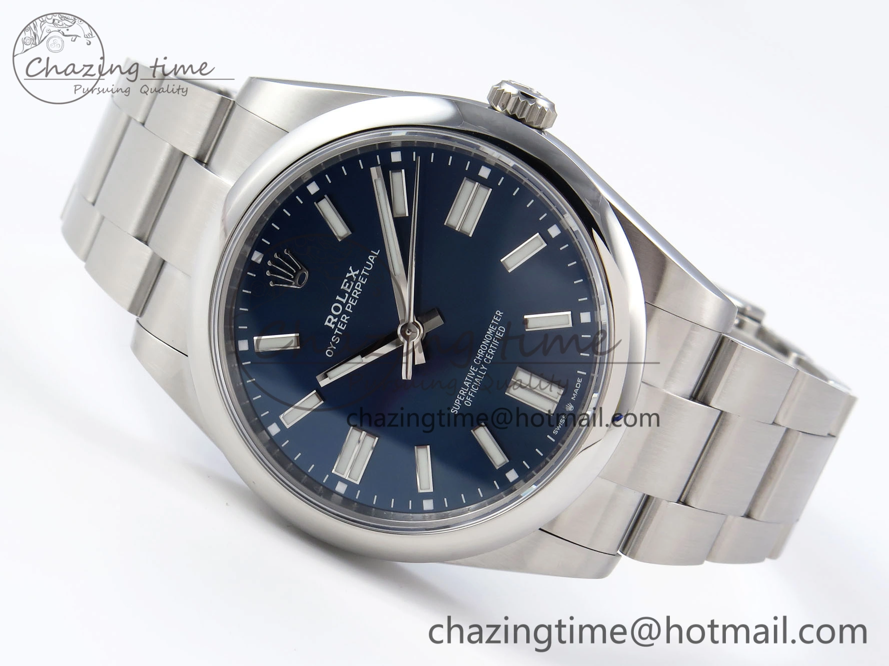 OYSTER PERPETUAL 124300 41MM VSF 1:1 BEST EDITION 904L STEEL BLUE DIAL VS3235