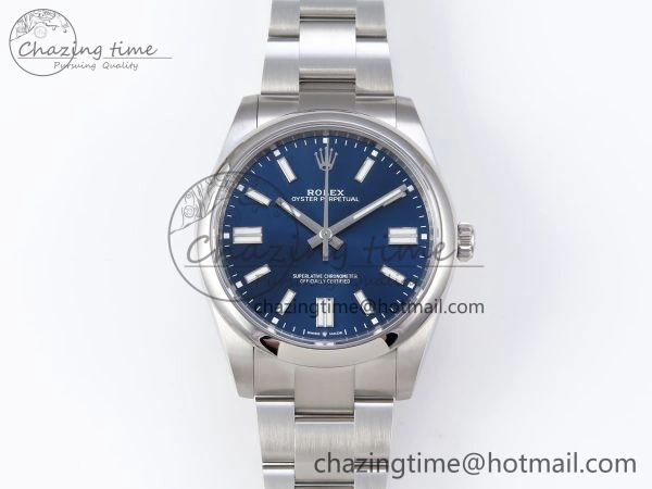 OYSTER PERPETUAL 124300 41MM VSF 1:1 BEST EDITION 904L STEEL BLUE DIAL VS3235