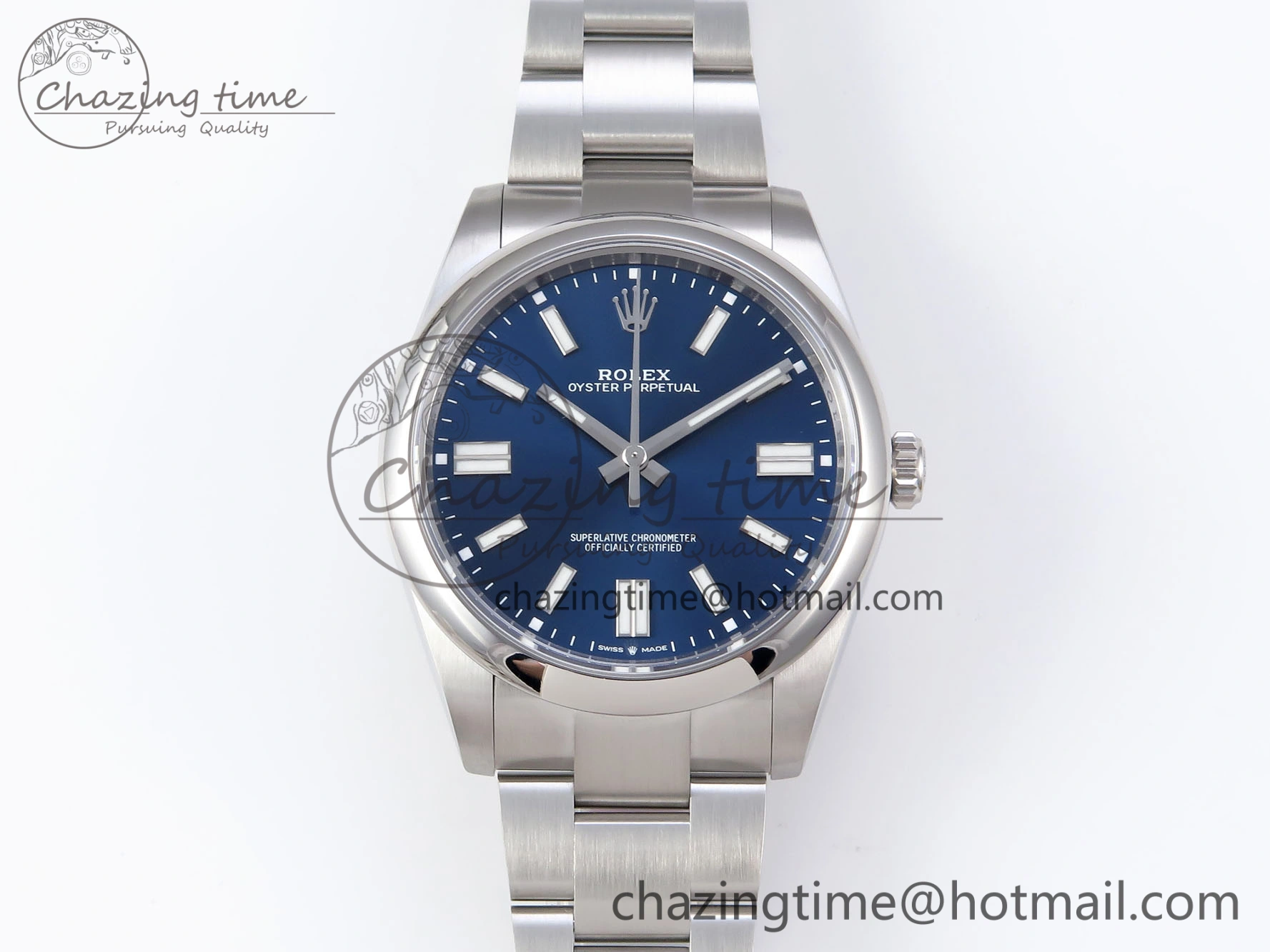 OYSTER PERPETUAL 124300 41MM VSF 1:1 BEST EDITION 904L STEEL BLUE DIAL VS3235