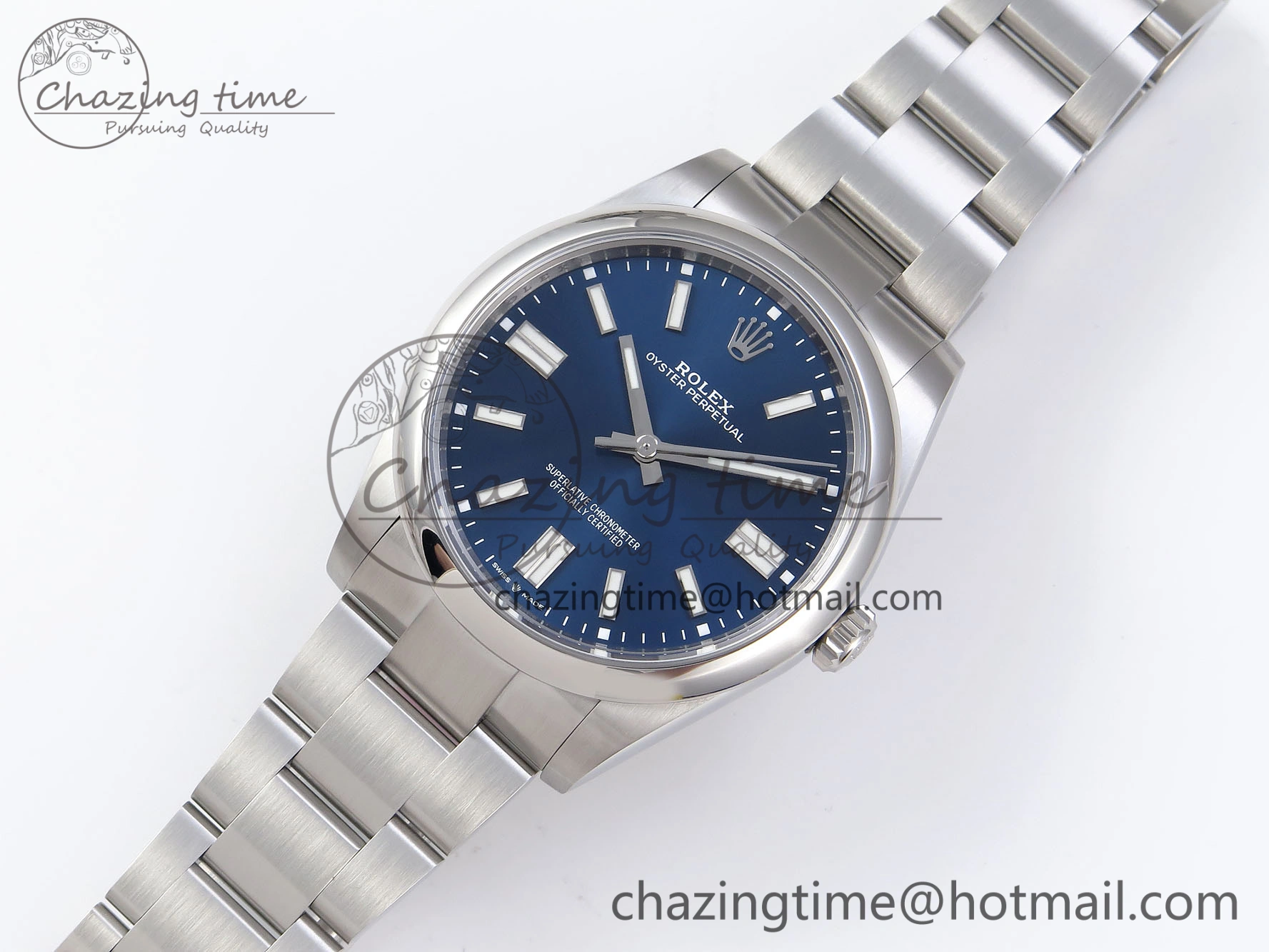 OYSTER PERPETUAL 124300 41MM VSF 1:1 BEST EDITION 904L STEEL BLUE DIAL VS3235