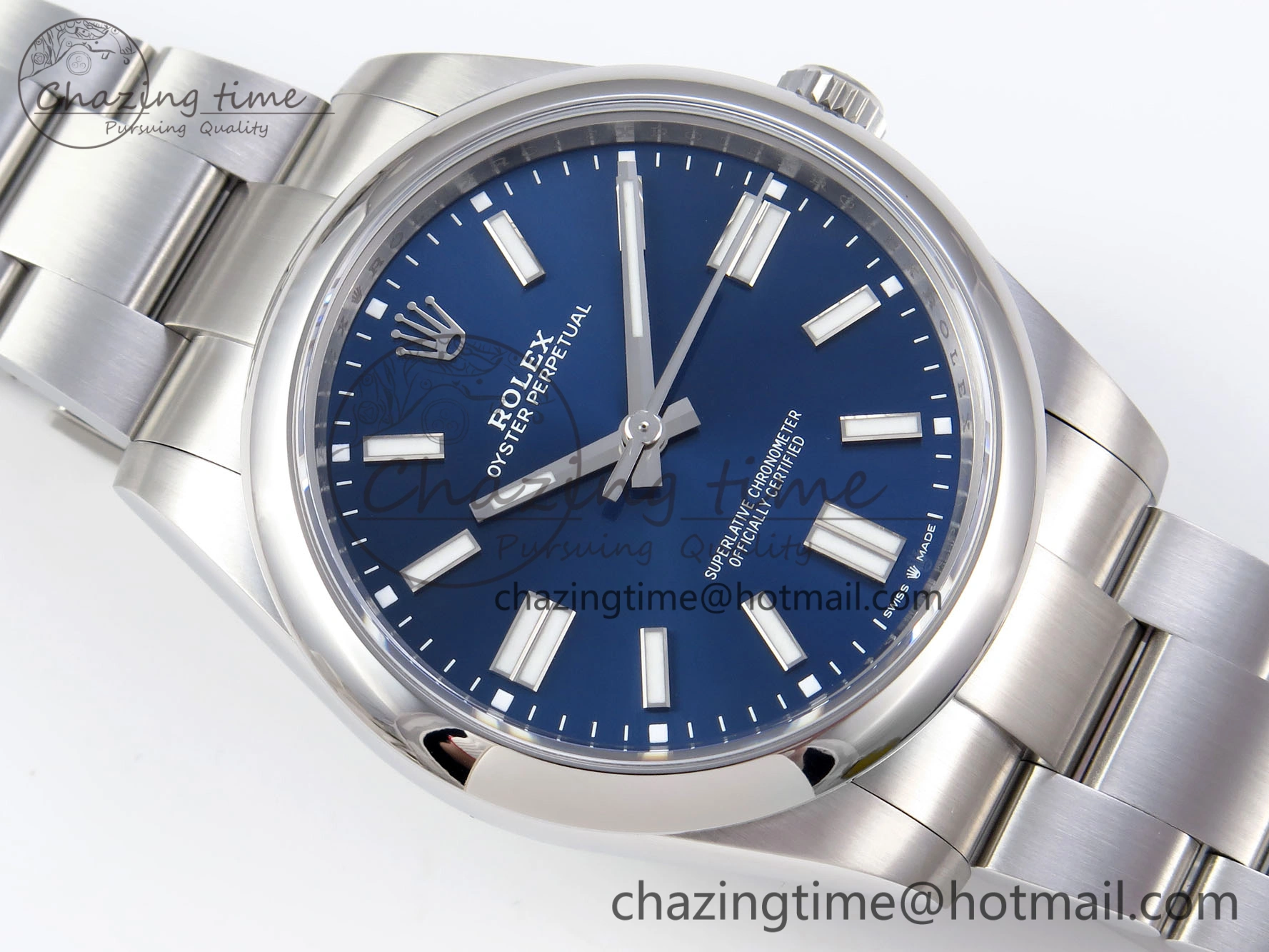 OYSTER PERPETUAL 124300 41MM VSF 1:1 BEST EDITION 904L STEEL BLUE DIAL VS3235