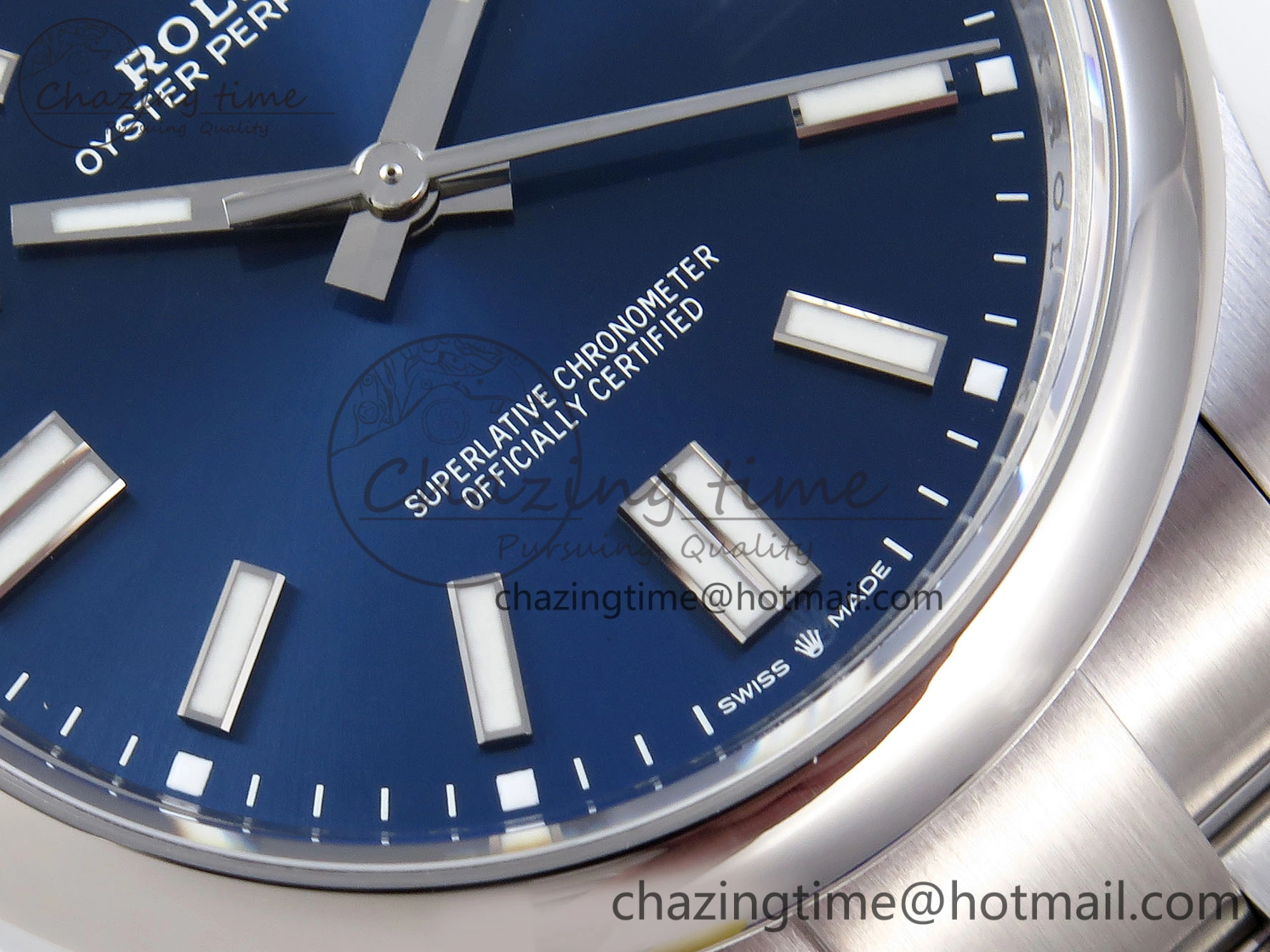 OYSTER PERPETUAL 124300 41MM VSF 1:1 BEST EDITION 904L STEEL BLUE DIAL VS3235