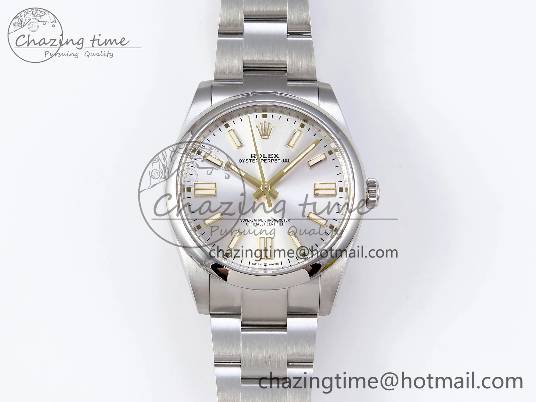 OYSTER PERPETUAL 124300 41MM VSF 1:1 BEST EDITION 904L STEEL SILVER DIAL VS3235