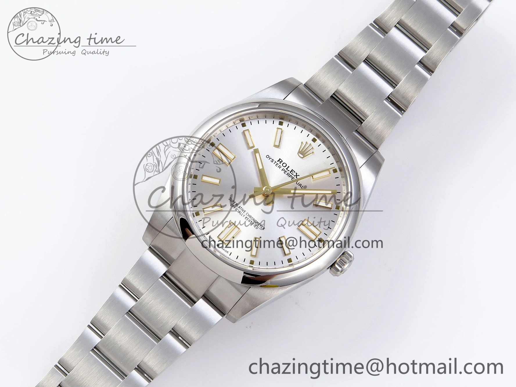 OYSTER PERPETUAL 124300 41MM VSF 1:1 BEST EDITION 904L STEEL SILVER DIAL VS3235