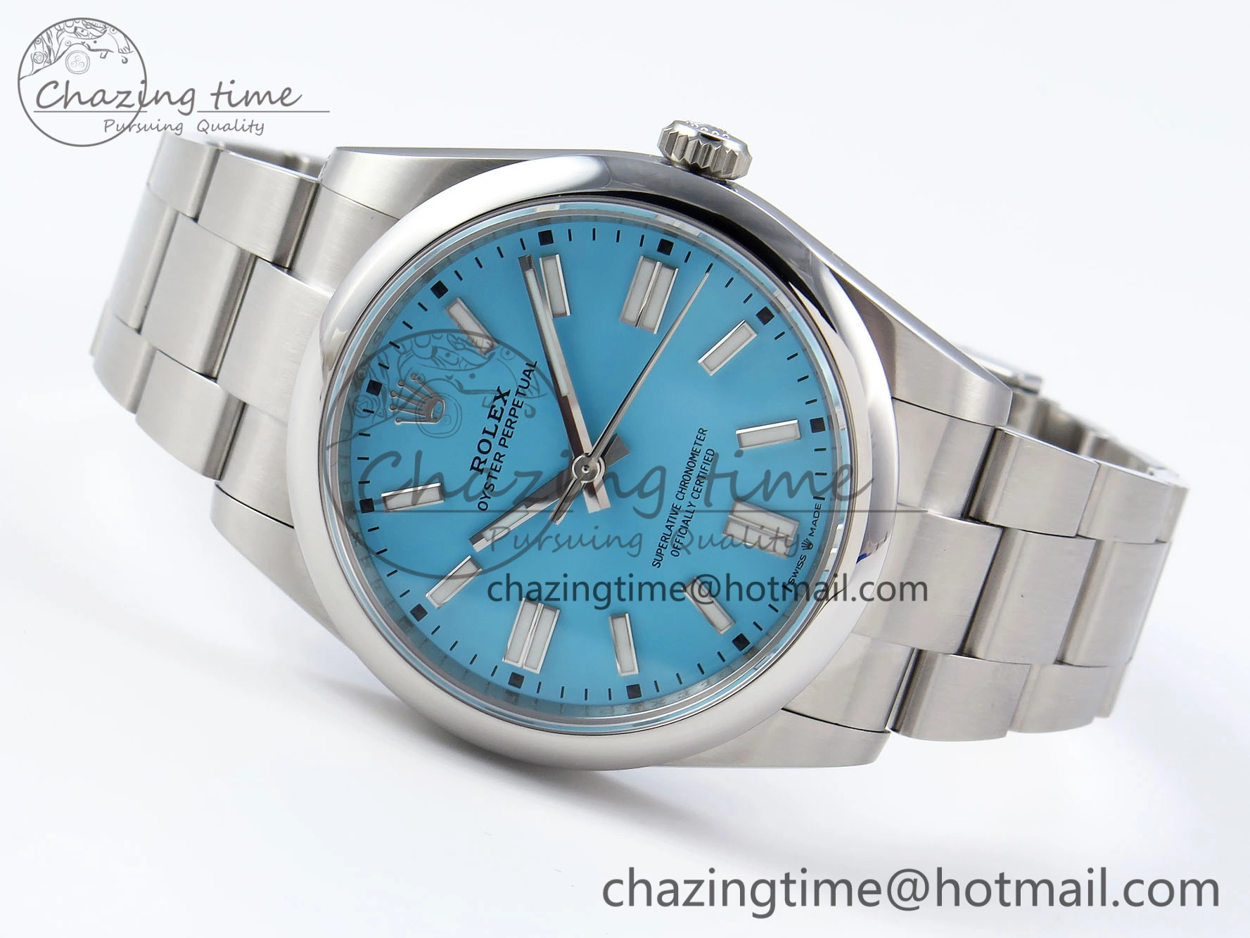 OYSTER PERPETUAL 124300 41MM VSF 1:1 BEST EDITION 904L STEEL TIFFANY BLUE DIAL VS3235