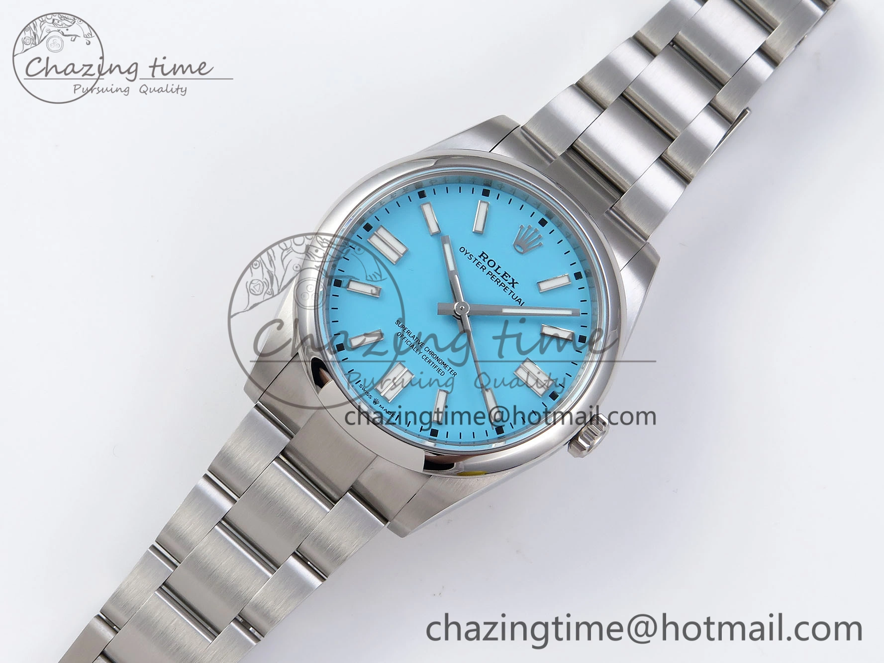 OYSTER PERPETUAL 124300 41MM VSF 1:1 BEST EDITION 904L STEEL TIFFANY BLUE DIAL VS3235