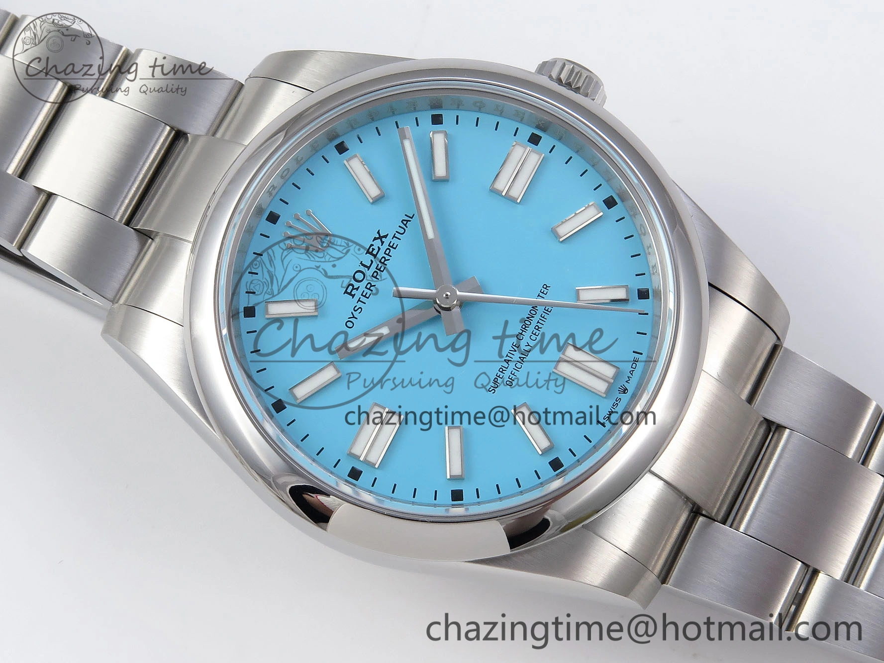 OYSTER PERPETUAL 124300 41MM VSF 1:1 BEST EDITION 904L STEEL TIFFANY BLUE DIAL VS3235