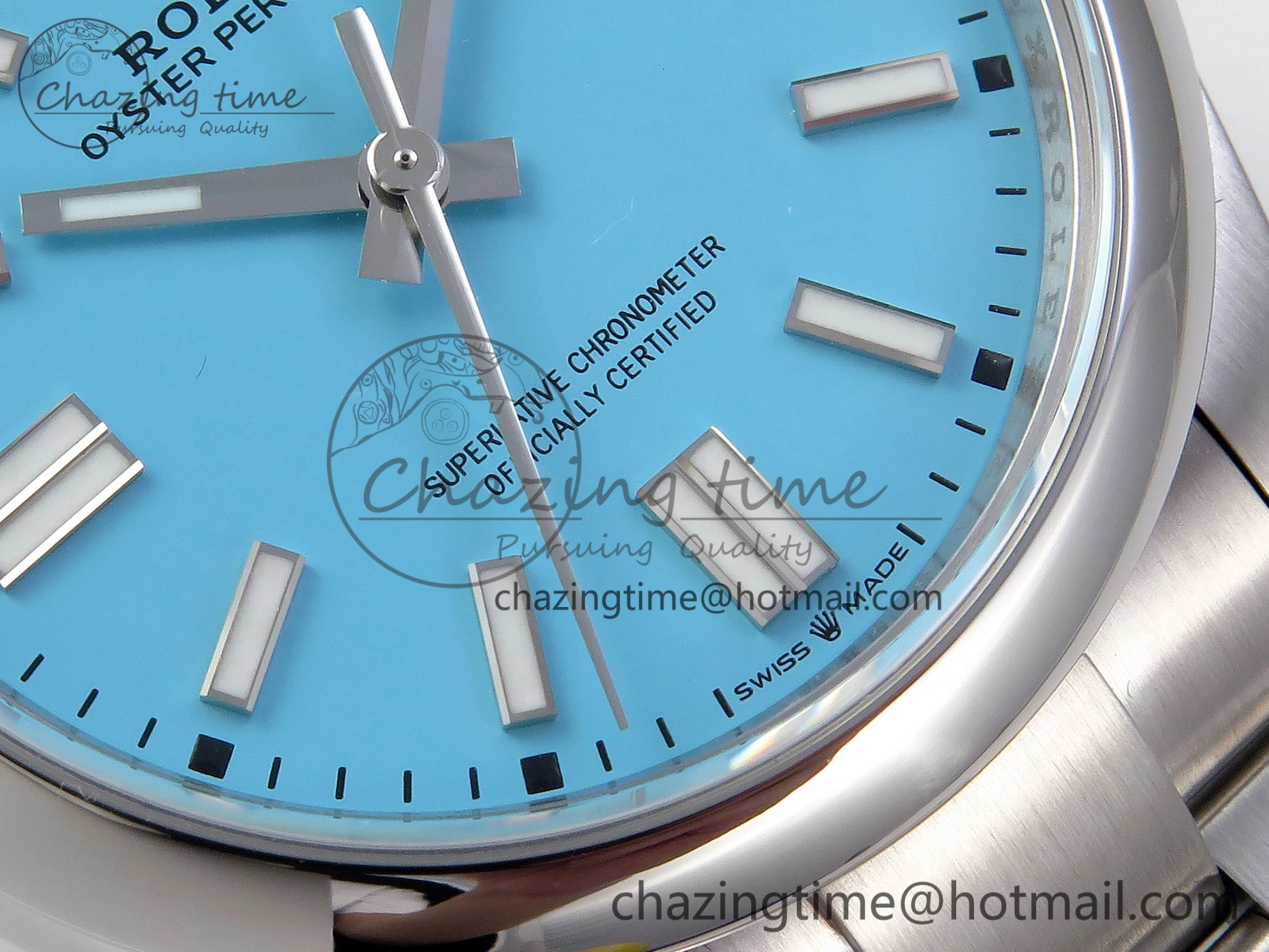 OYSTER PERPETUAL 124300 41MM VSF 1:1 BEST EDITION 904L STEEL TIFFANY BLUE DIAL VS3235