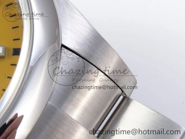 OYSTER PERPETUAL 124300 41MM VSF 1:1 BEST EDITION 904L STEEL YELLOW DIAL VS3235