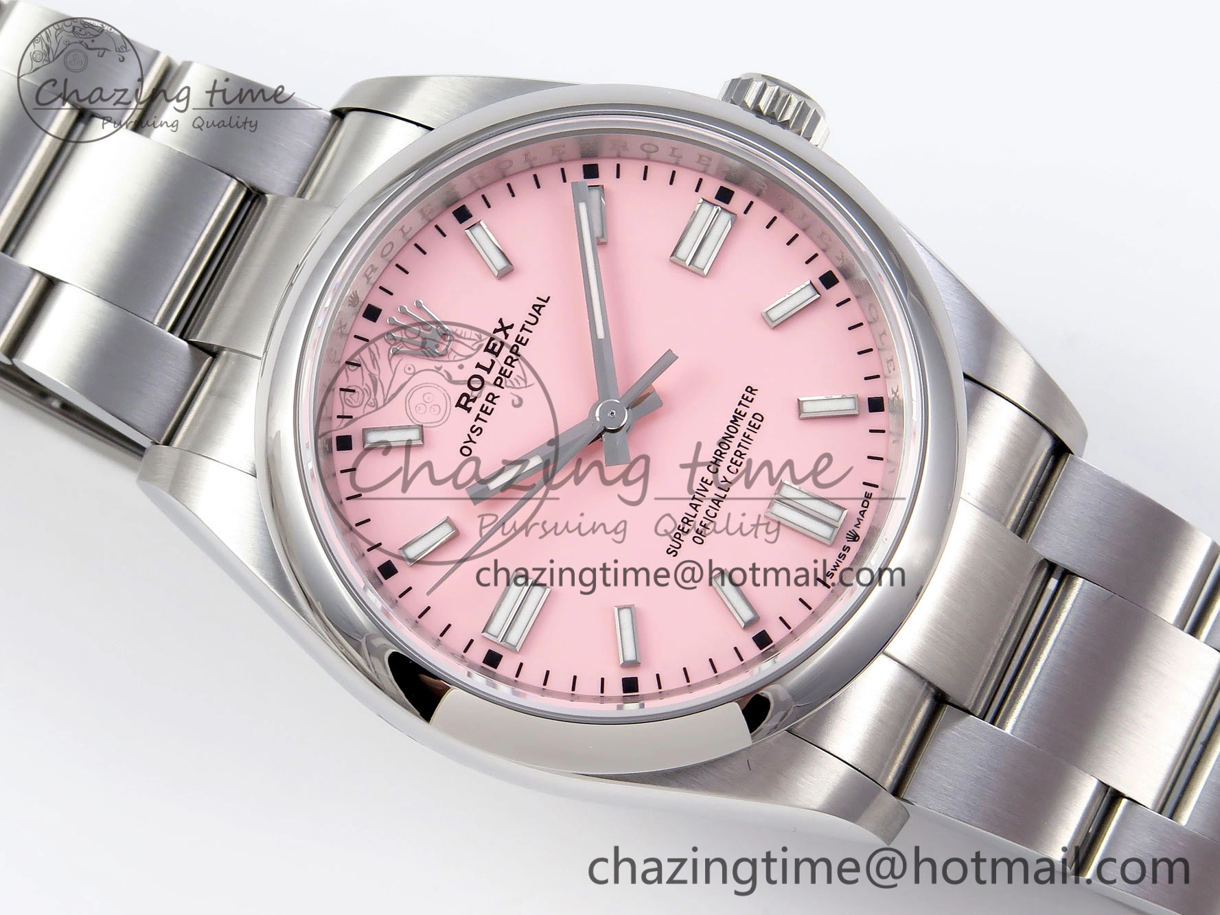 OYSTER PERPETUAL 126000 36MM VSF 1:1 BEST EDITION 904L STEEL PINK DIAL VS3235