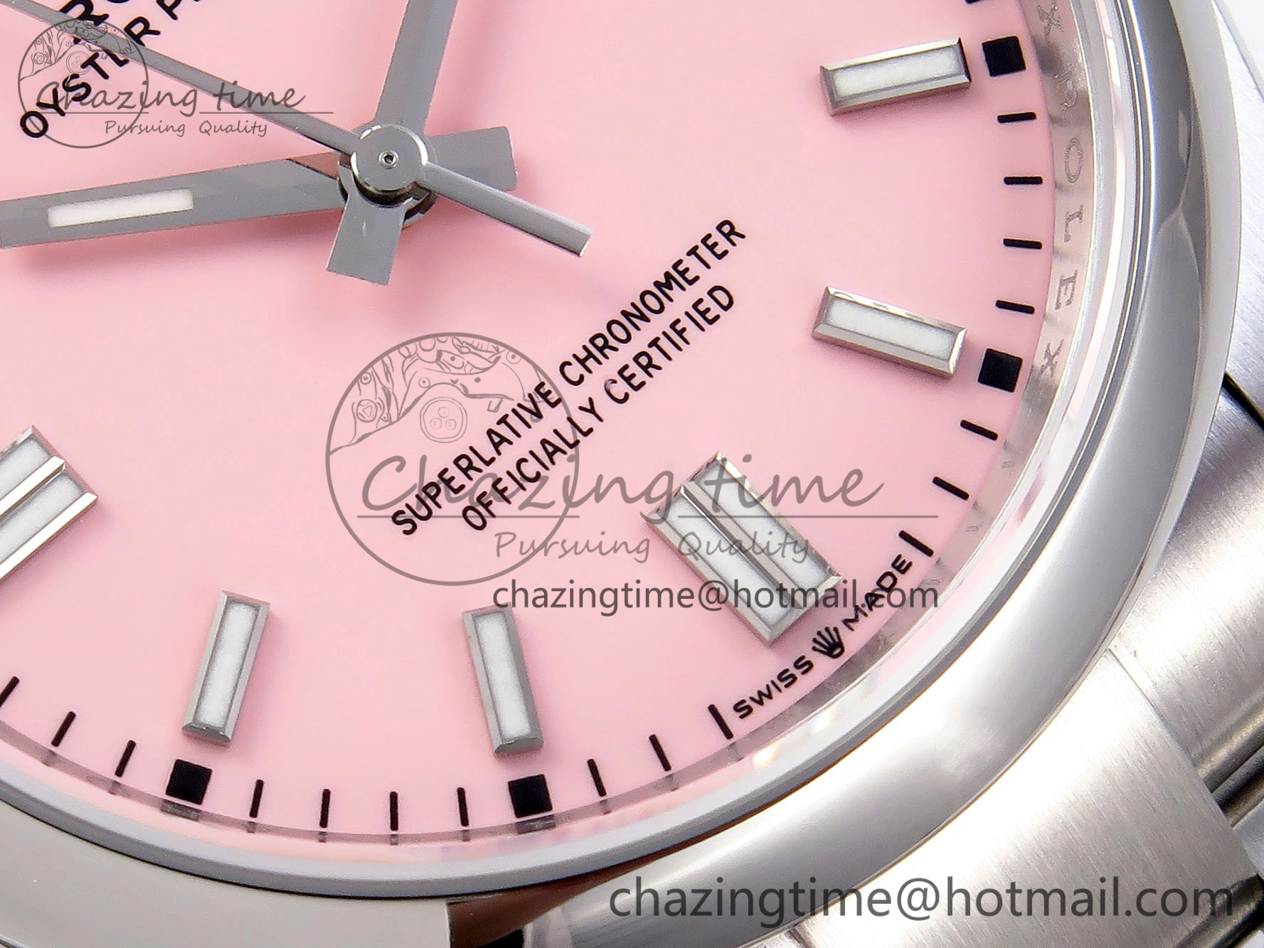 OYSTER PERPETUAL 126000 36MM VSF 1:1 BEST EDITION 904L STEEL PINK DIAL VS3235
