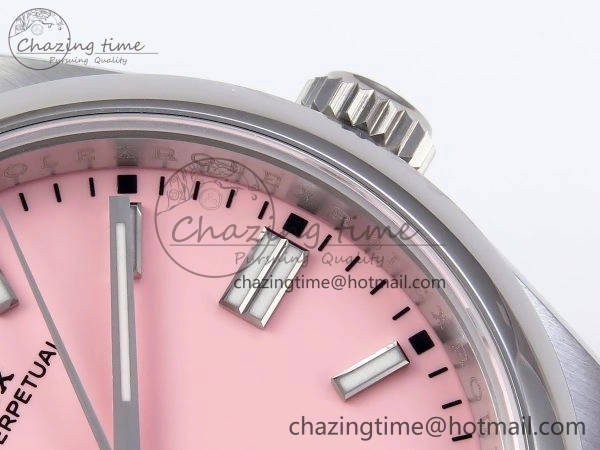OYSTER PERPETUAL 126000 36MM VSF 1:1 BEST EDITION 904L STEEL PINK DIAL VS3235