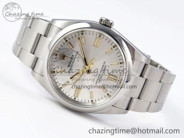 OYSTER PERPETUAL 126000 36MM VSF 1:1 BEST EDITION 904L STEEL SILVER DIAL VS3235