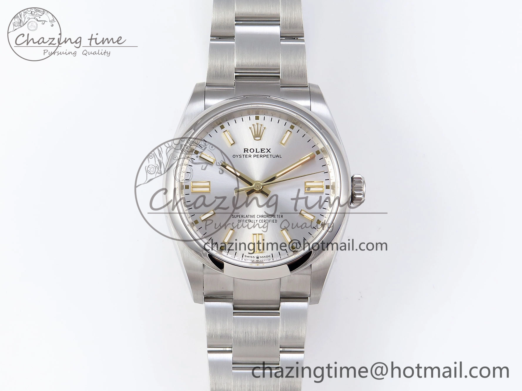 OYSTER PERPETUAL 126000 36MM VSF 1:1 BEST EDITION 904L STEEL SILVER DIAL VS3235