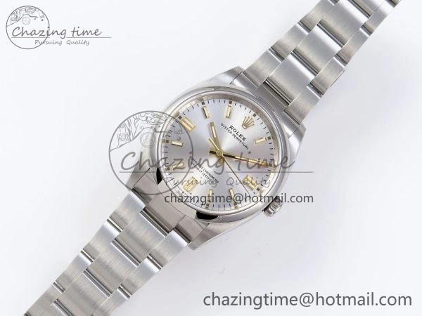 OYSTER PERPETUAL 126000 36MM VSF 1:1 BEST EDITION 904L STEEL SILVER DIAL VS3235