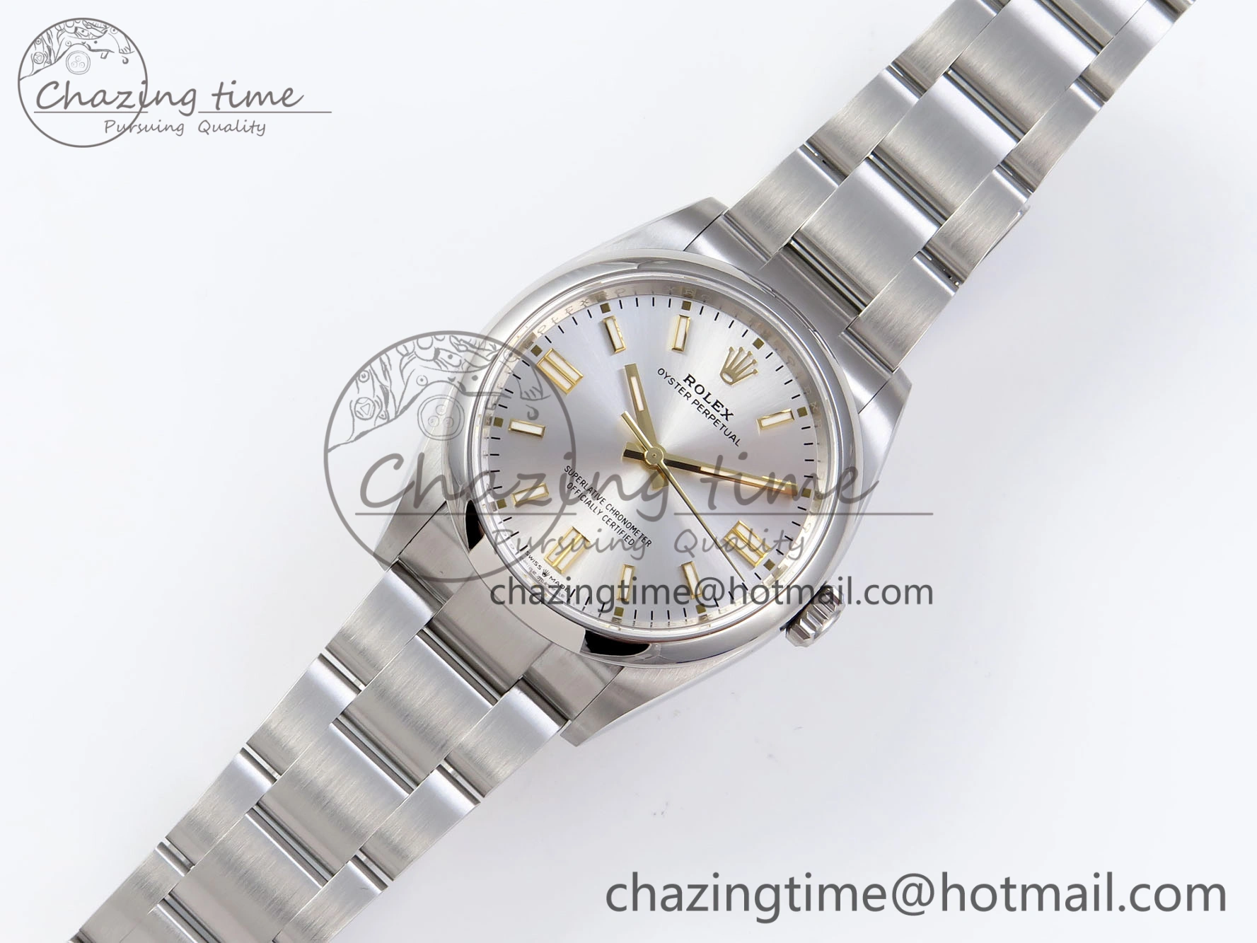 OYSTER PERPETUAL 126000 36MM VSF 1:1 BEST EDITION 904L STEEL SILVER DIAL VS3235