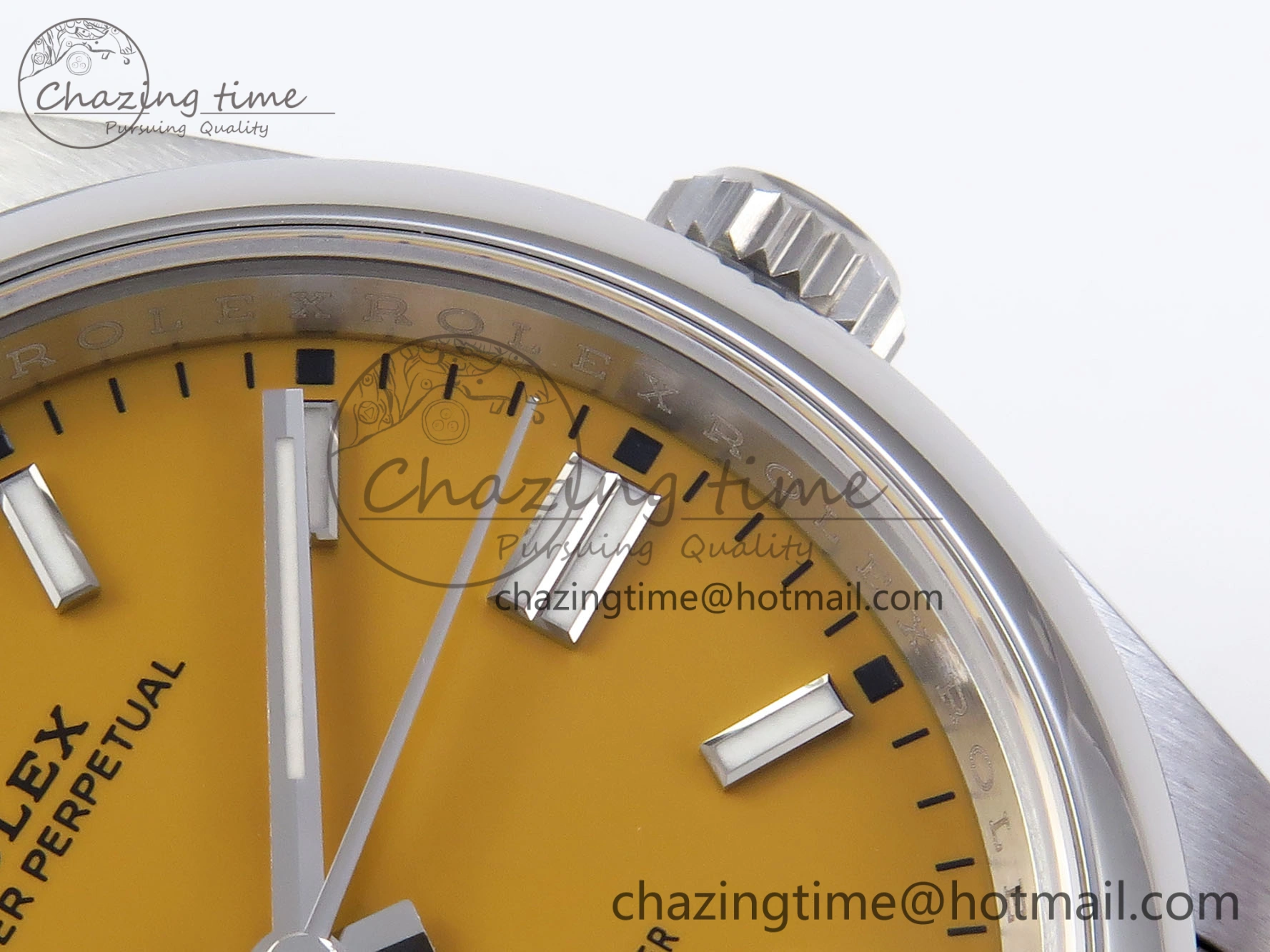 OYSTER PERPETUAL 126000 36MM VSF 1:1 BEST EDITION 904L STEEL YELLOW DIAL VS3235