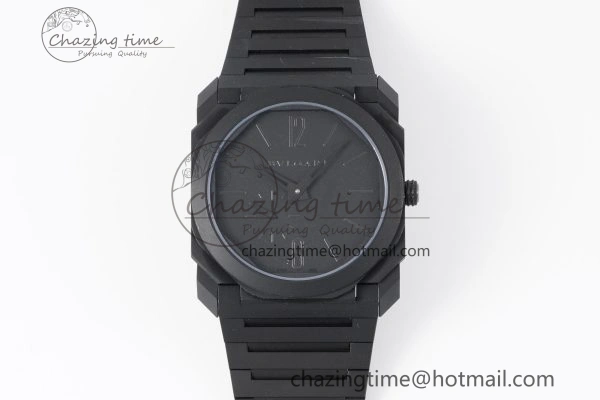 Octo Finissimo PVD BVF 1:1 Best Edition Black Dial on PVD Bracelet Asian Micro Rotor Movement