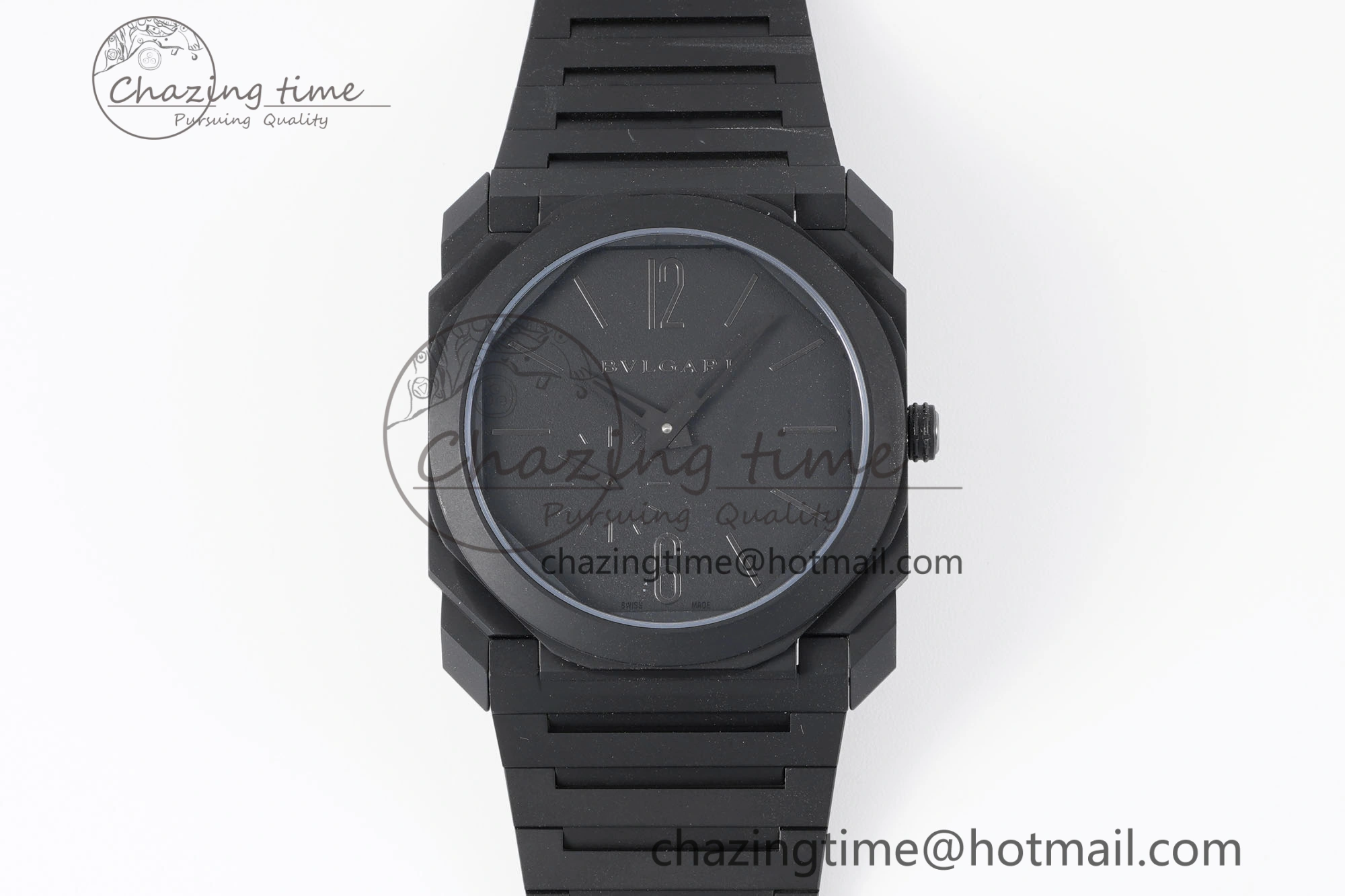 Octo Finissimo PVD BVF 1:1 Best Edition Black Dial on PVD Bracelet Asian Micro Rotor Movement